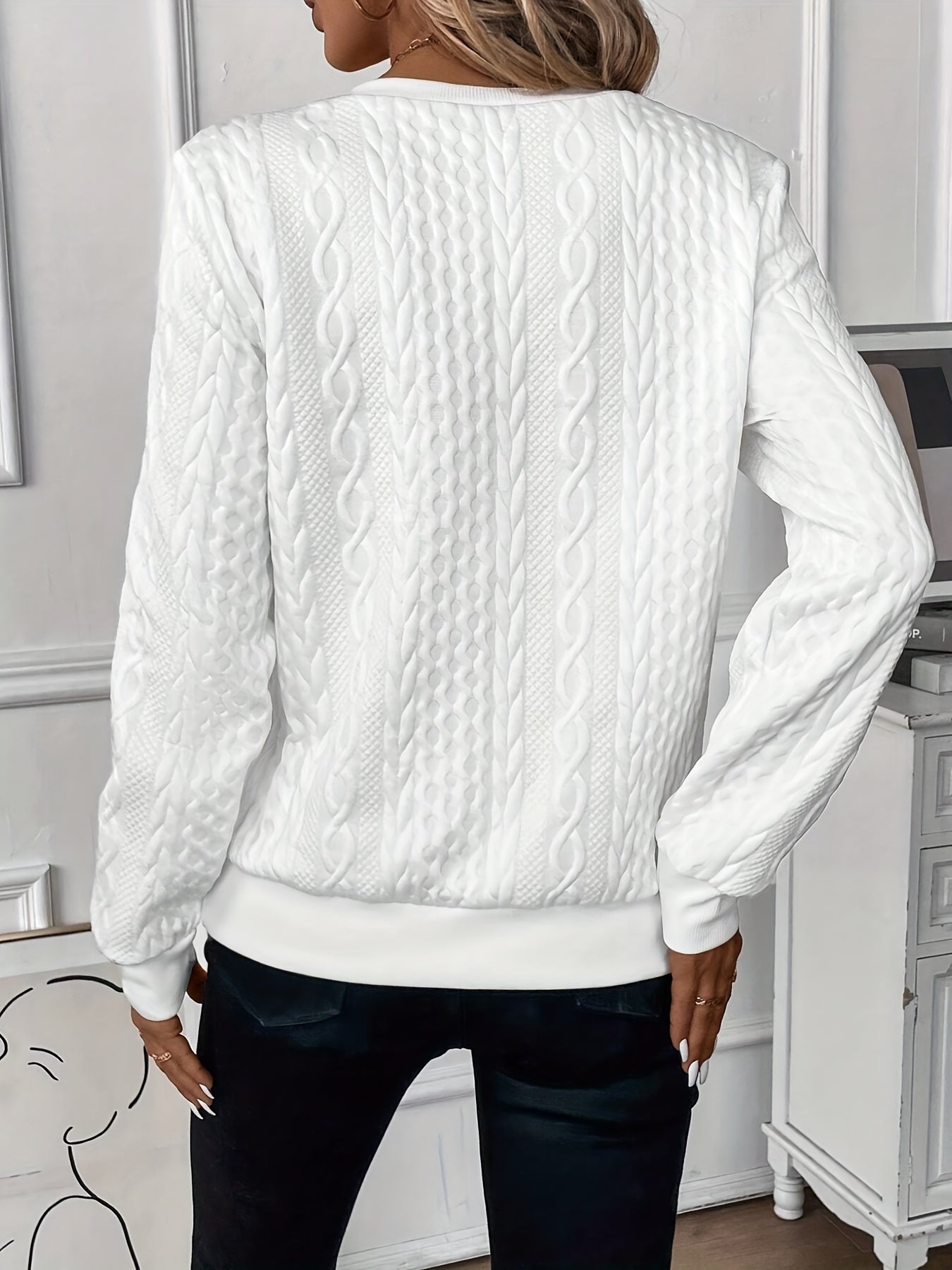 Abigail | Cable Knit Half Zip Jumper