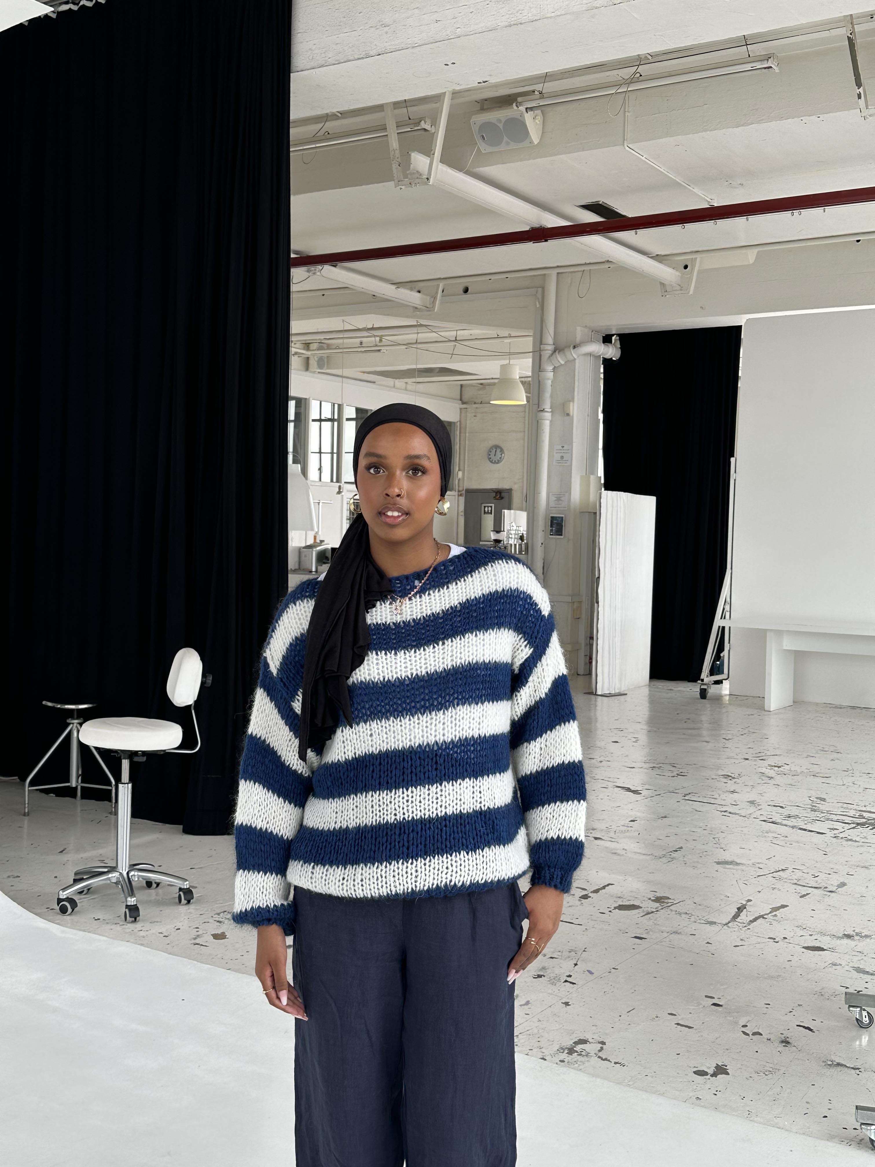 Sadie | Oversized Striped Knit Jumper