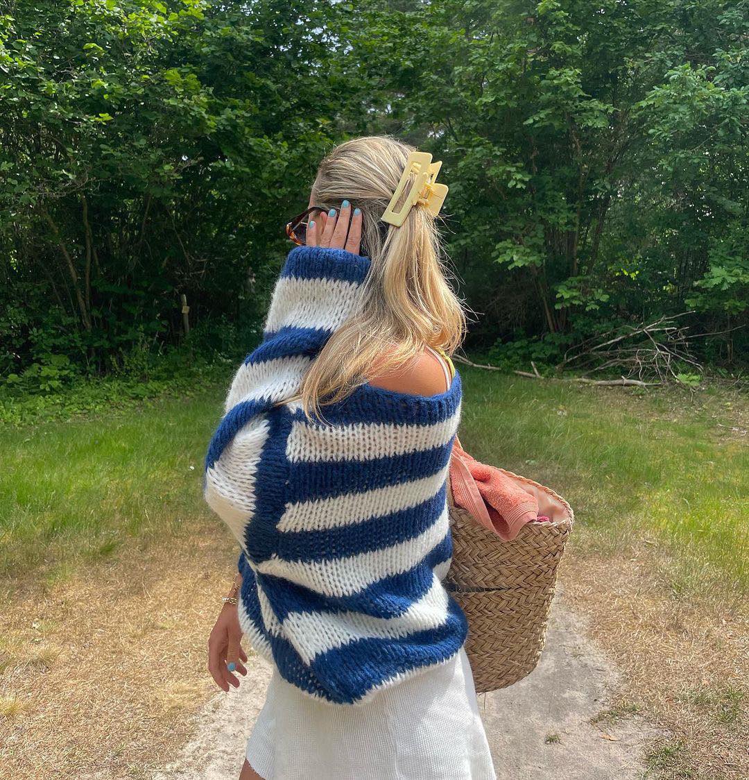 Sadie | Oversized Striped Knit Jumper