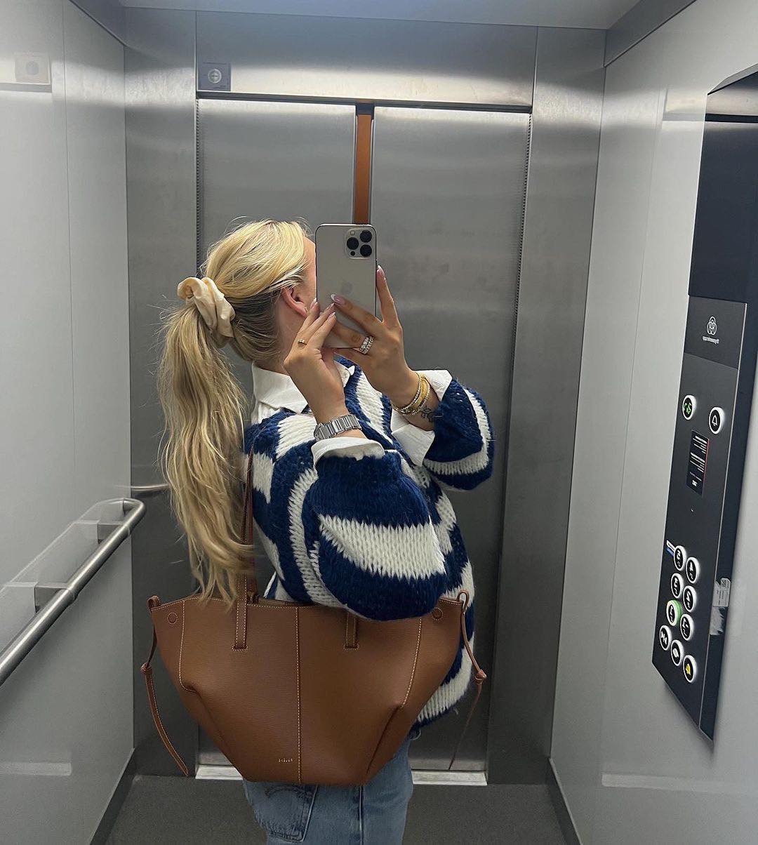 Sadie | Oversized Striped Knit Jumper