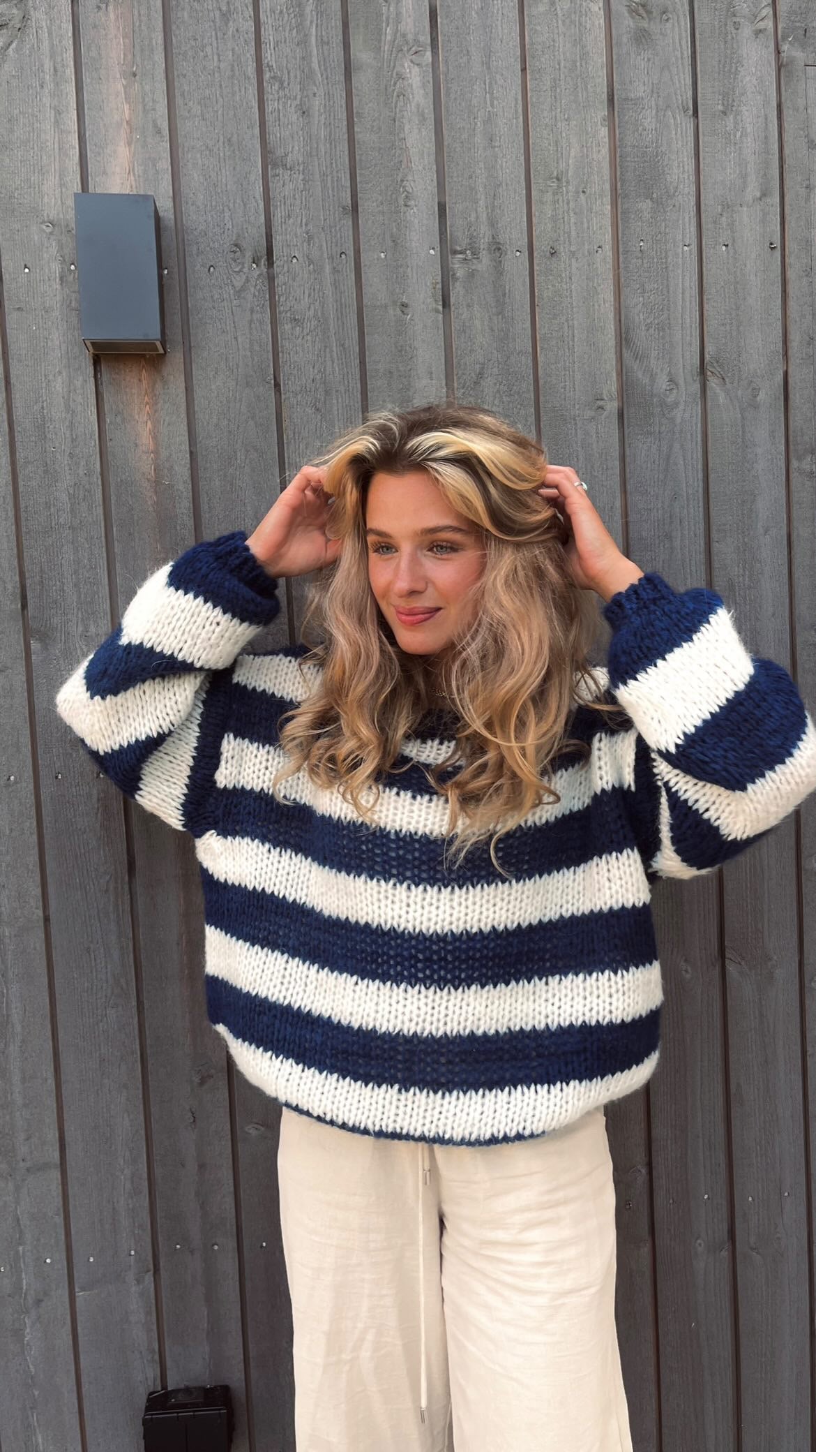 Sadie | Oversized Striped Knit Jumper
