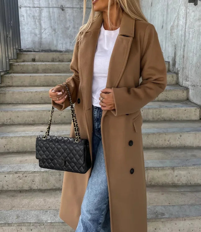 Evelyn | Long Double Breasted Coat