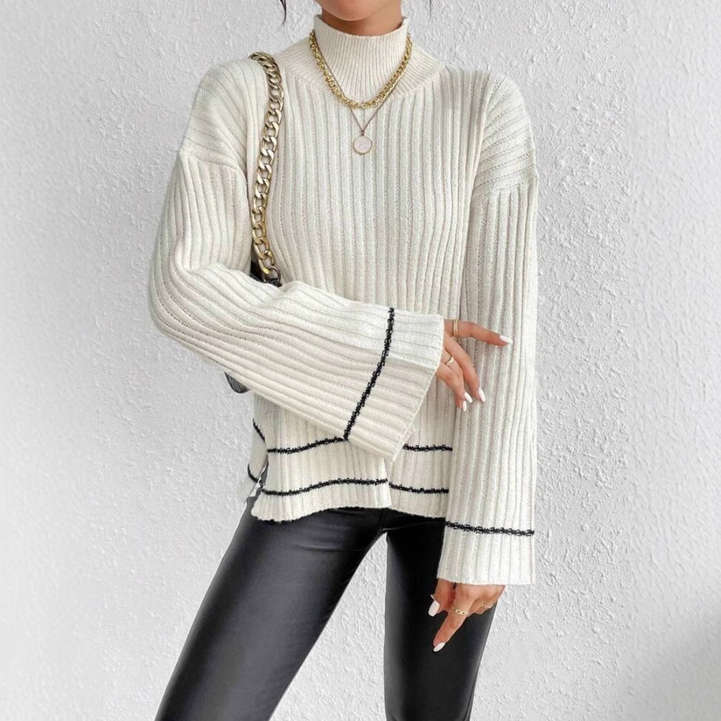 Audrey | Ribbed Knit Jumper with Flare Sleeves