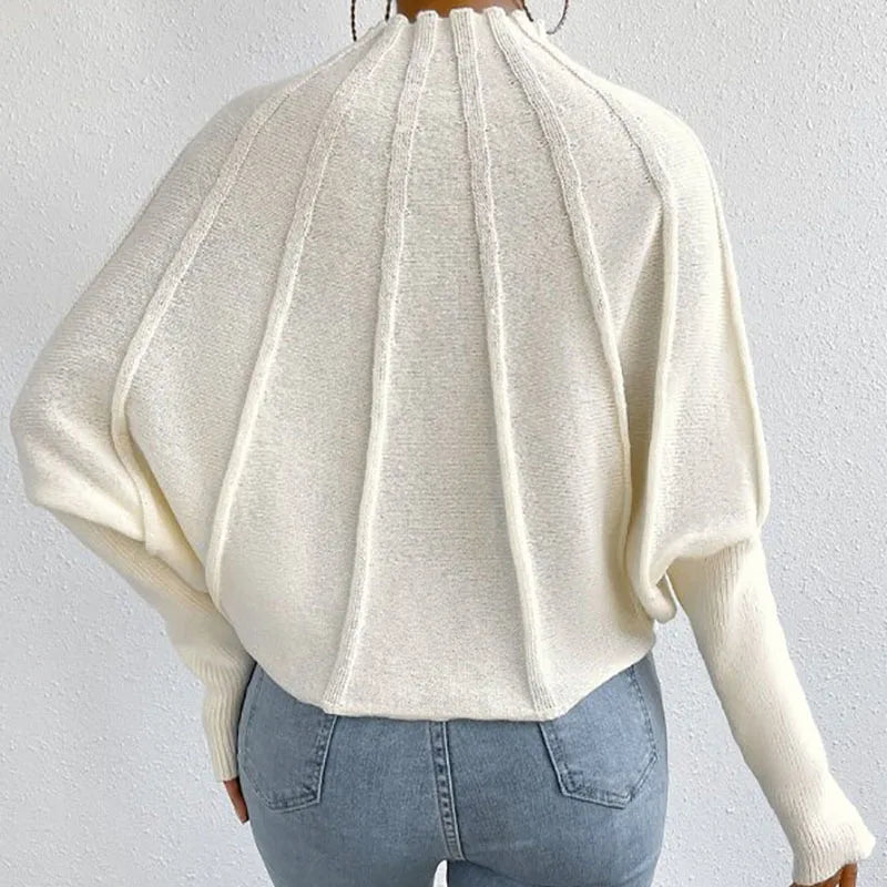 Vivienne | Sunburst Knit Mock Neck Jumper