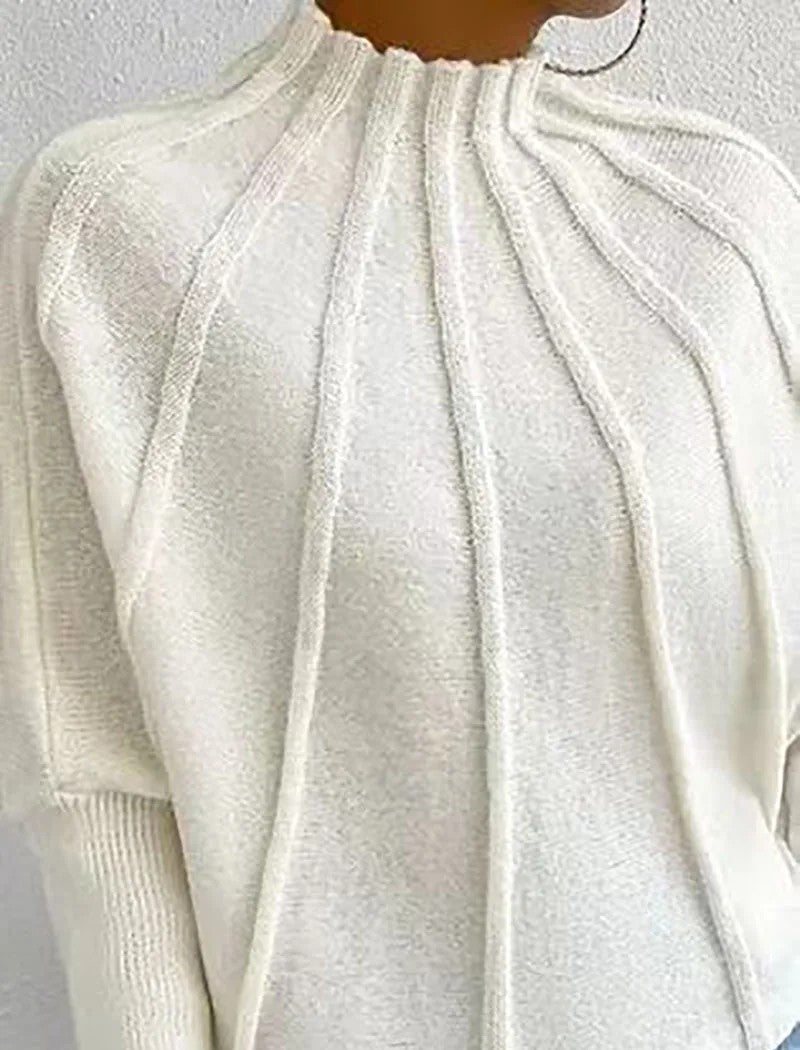 Vivienne | Sunburst Knit Mock Neck Jumper