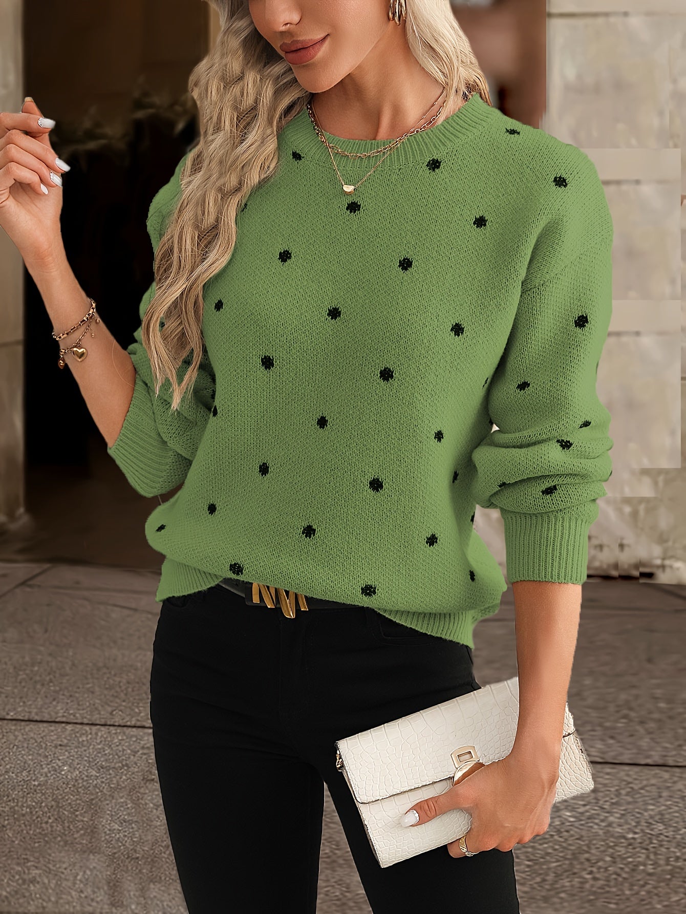 Amelia | Polka Dot Knit Jumper