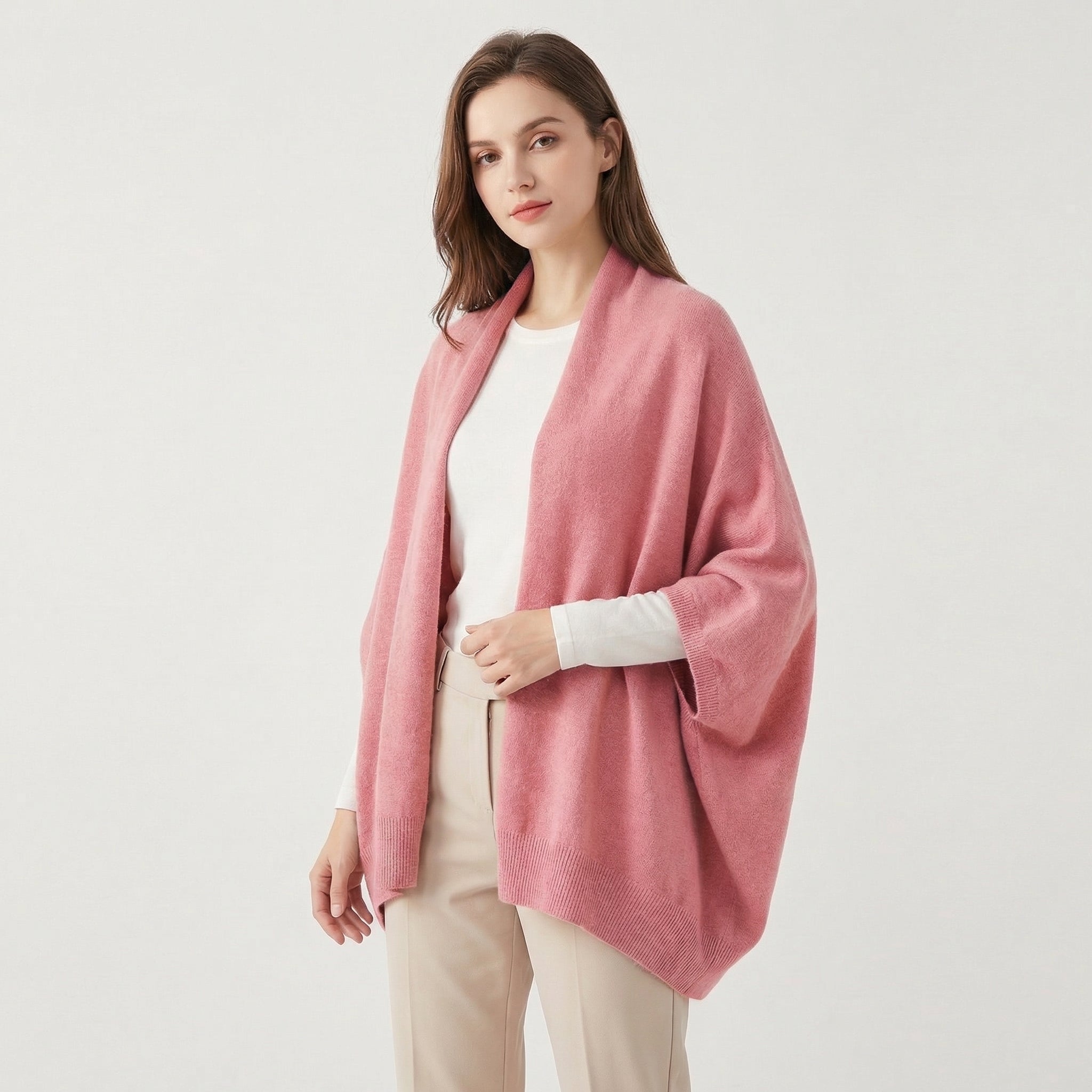 Celia | Cashmere Blend Knit Shawl Cardigan