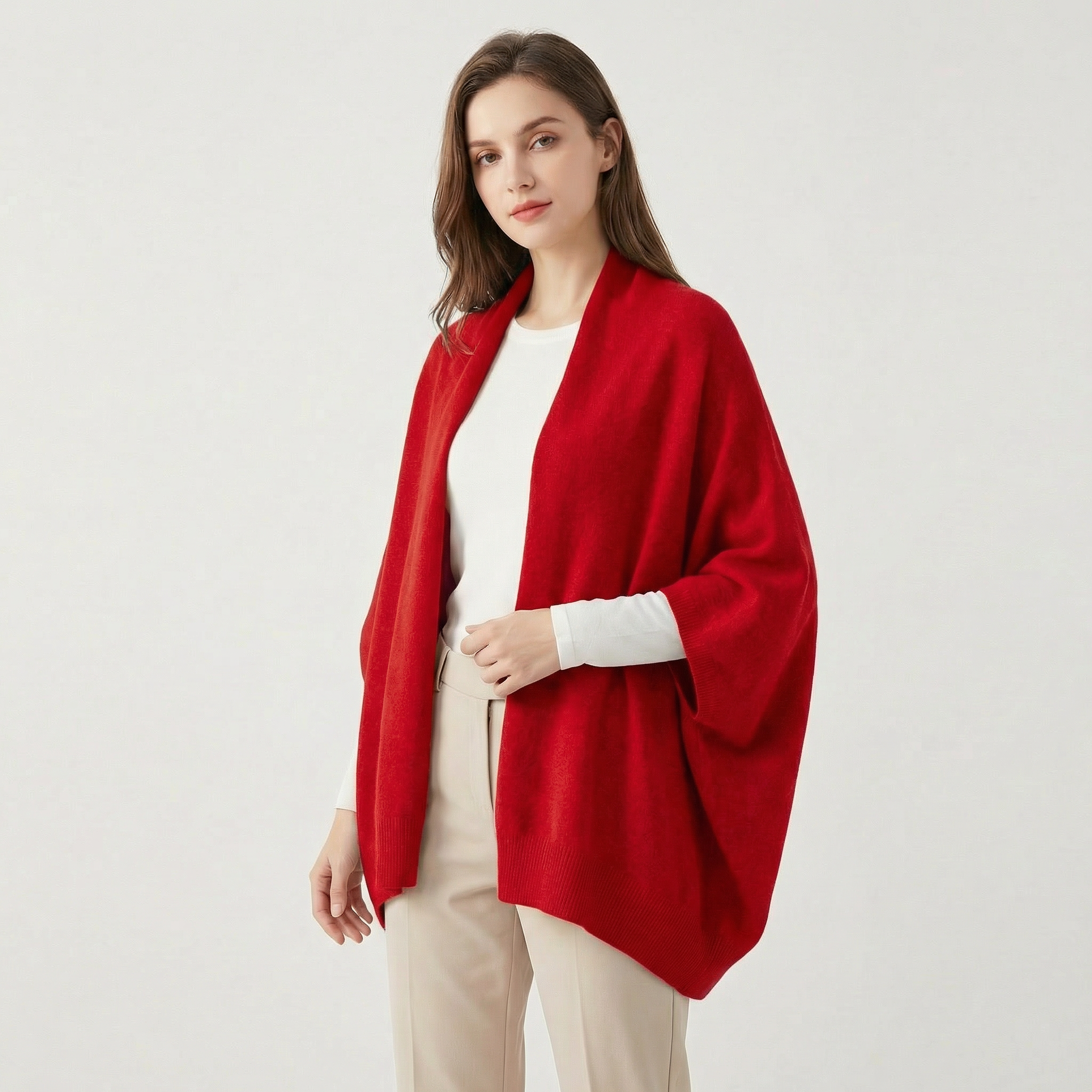 Celia | Cashmere Blend Knit Shawl Cardigan