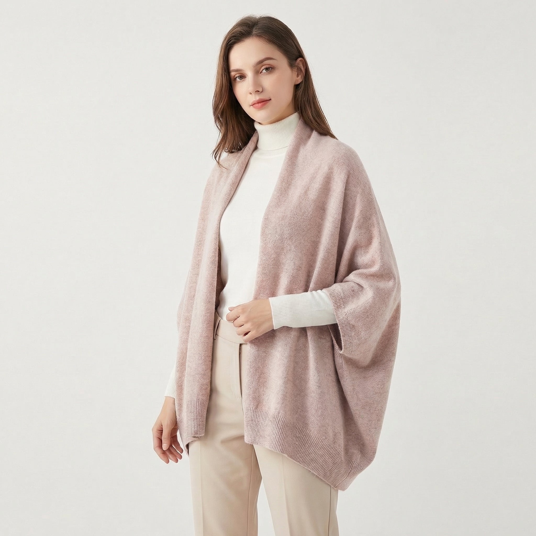 Celia | Cashmere Blend Knit Shawl Cardigan