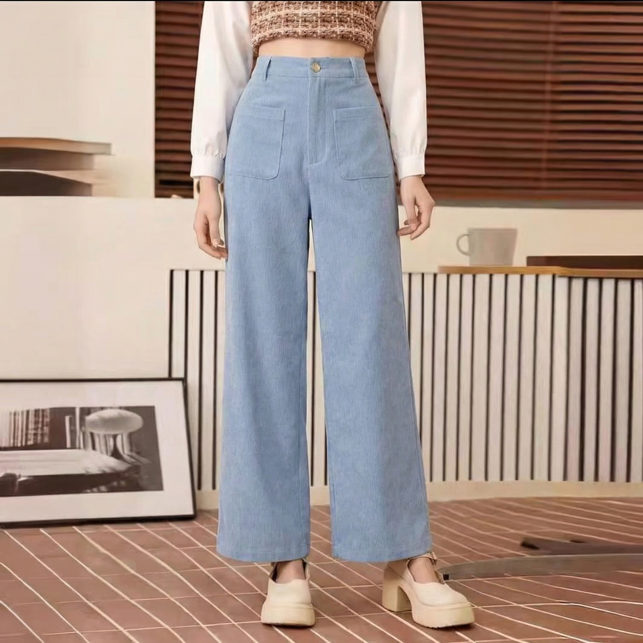 Camille | High Waist Wide Leg Trousers