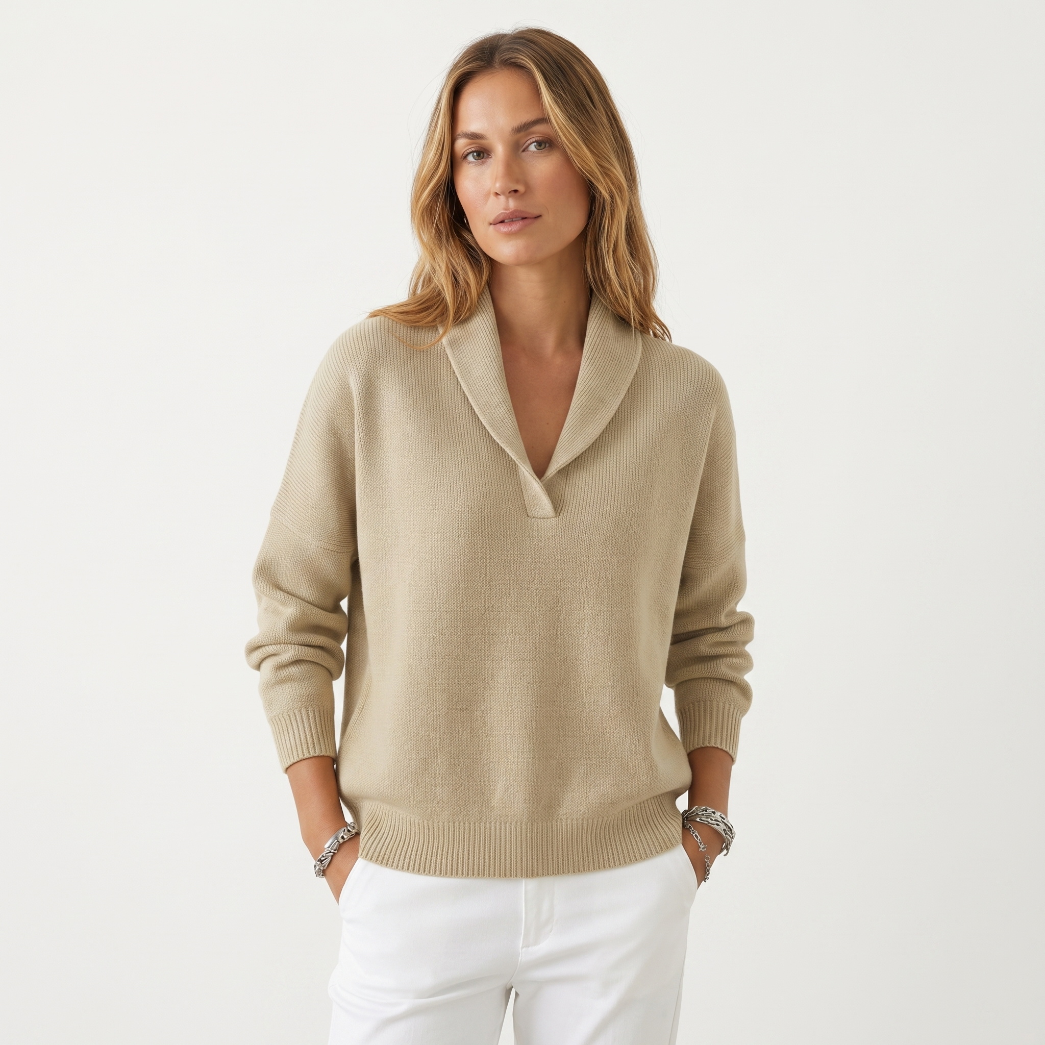 Amelia | Soft V Neck Knit Jumper