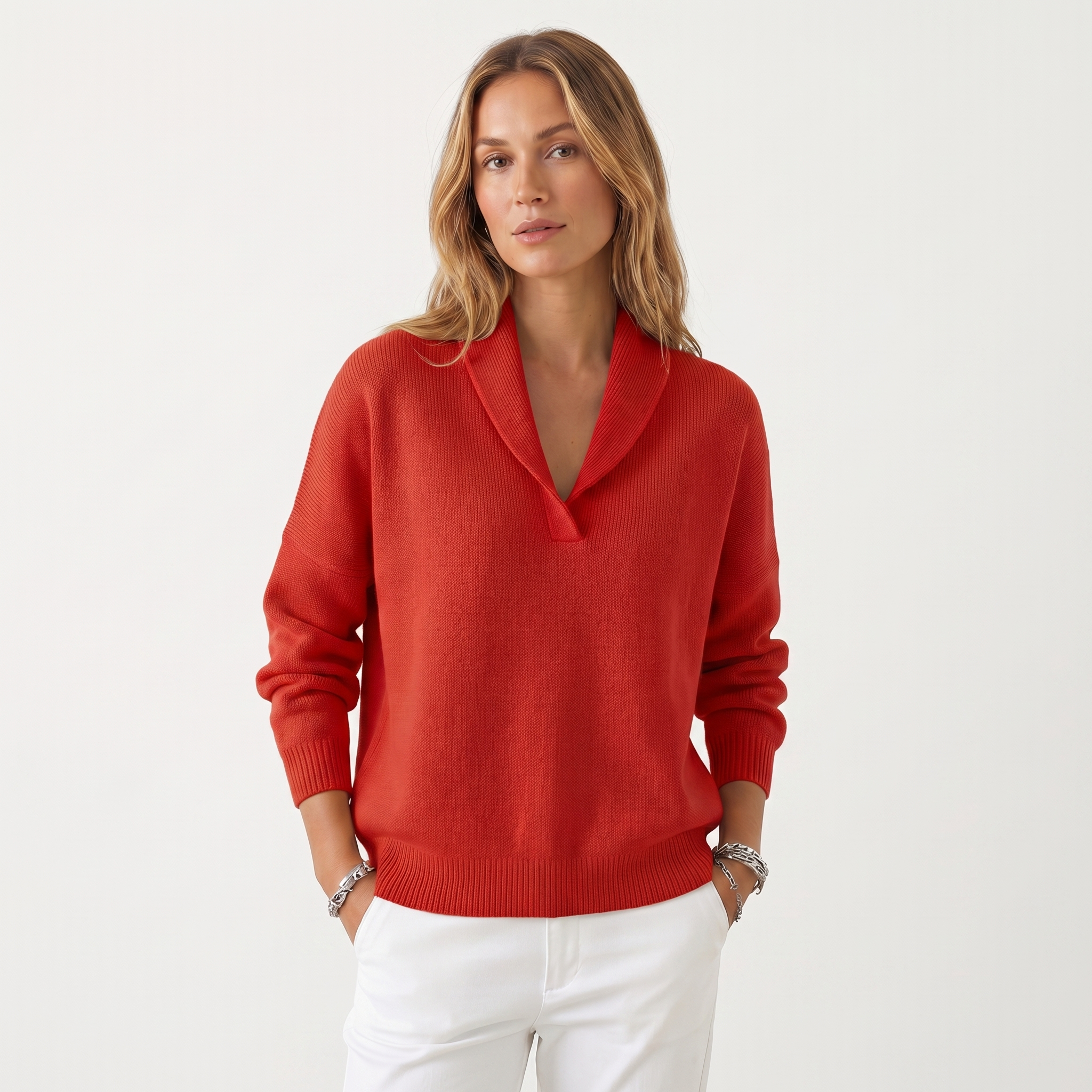 Amelia | Soft V Neck Knit Jumper