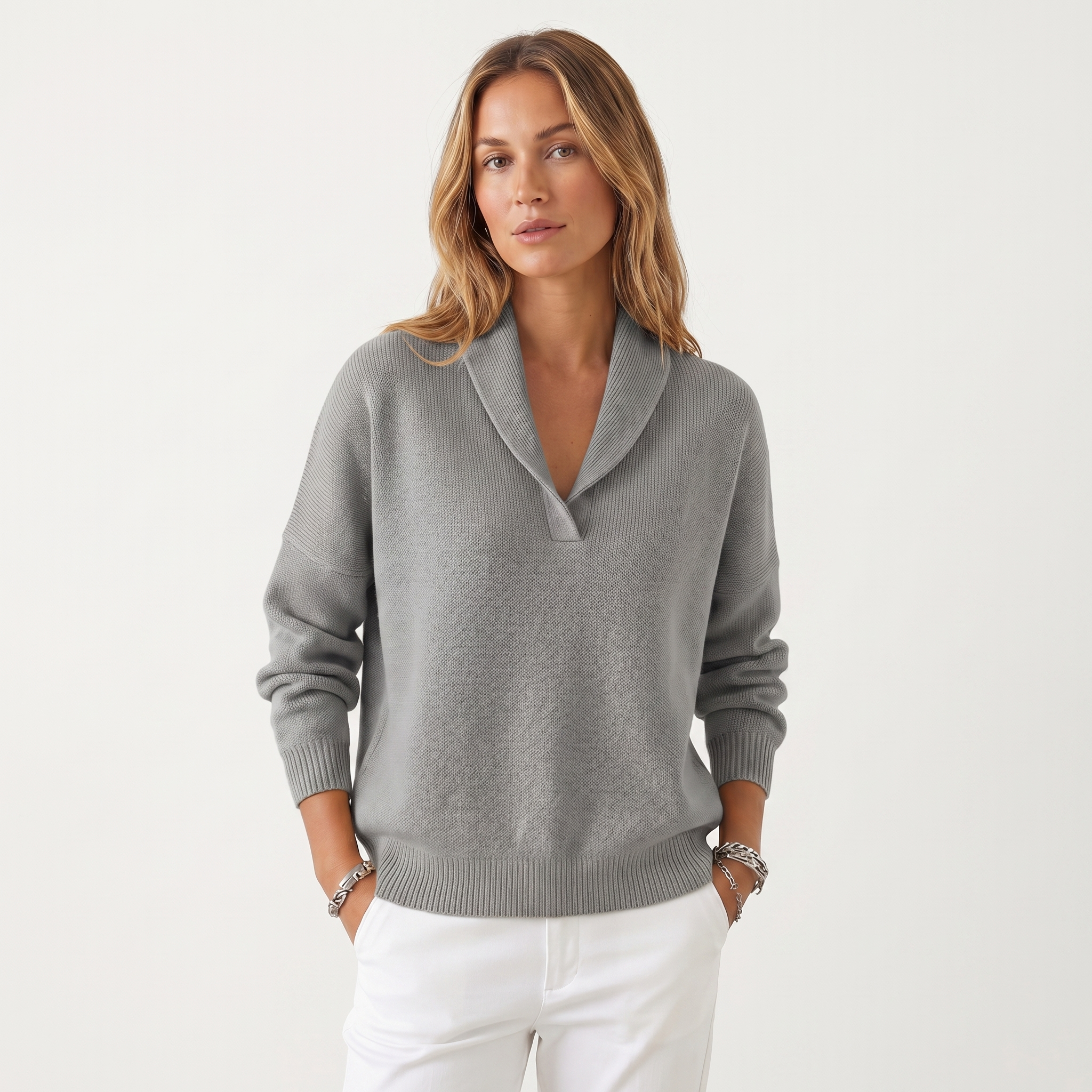 Amelia | Soft V Neck Knit Jumper