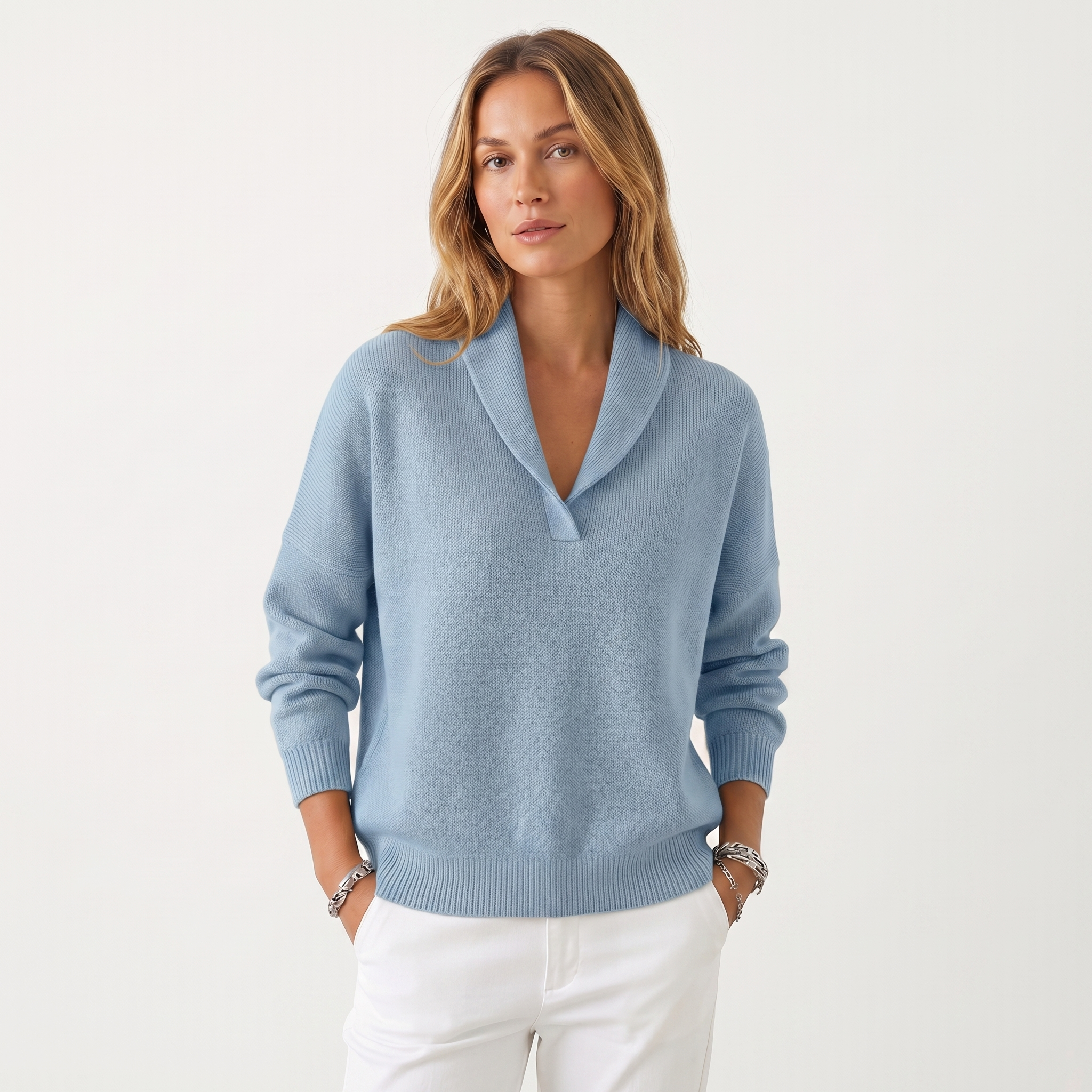 Amelia | Soft V Neck Knit Jumper