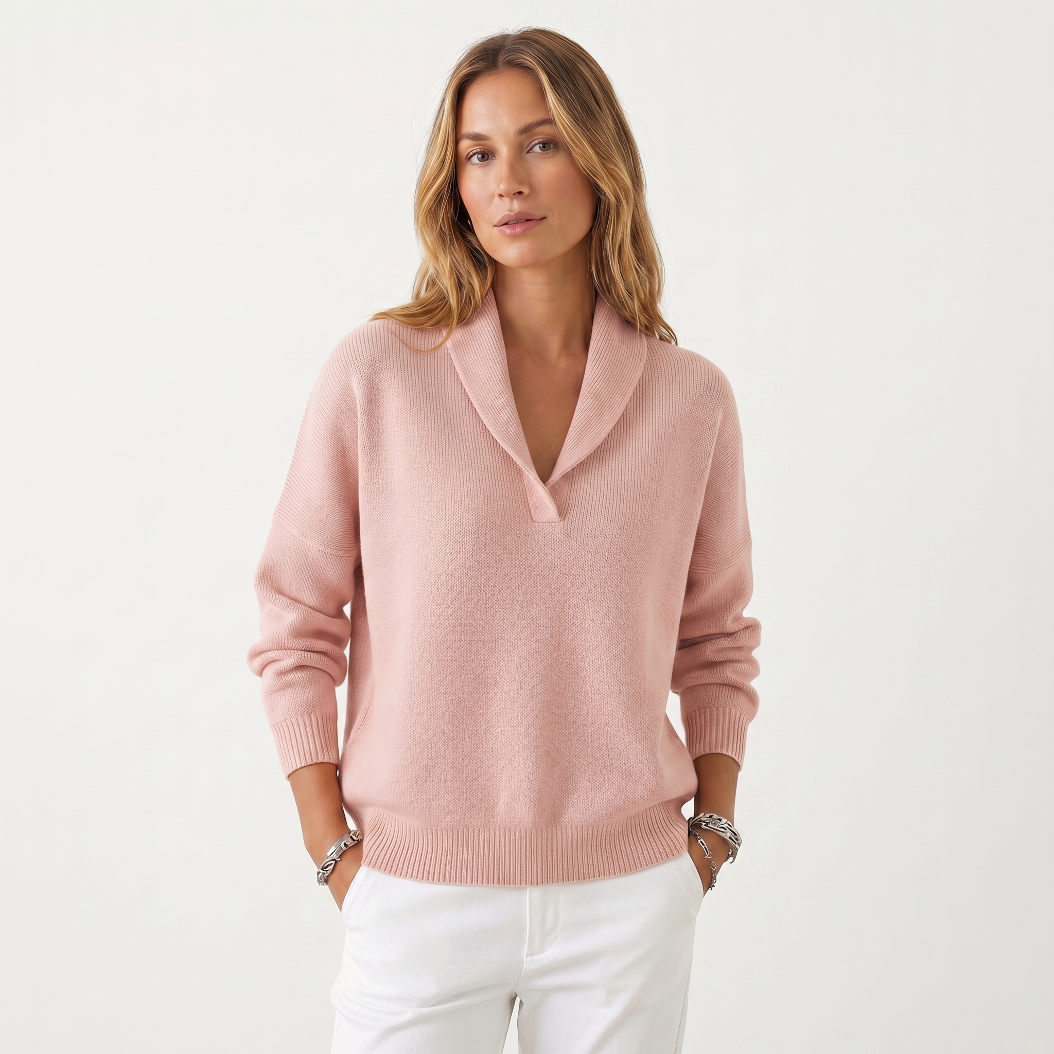 Amelia | Soft V Neck Knit Jumper