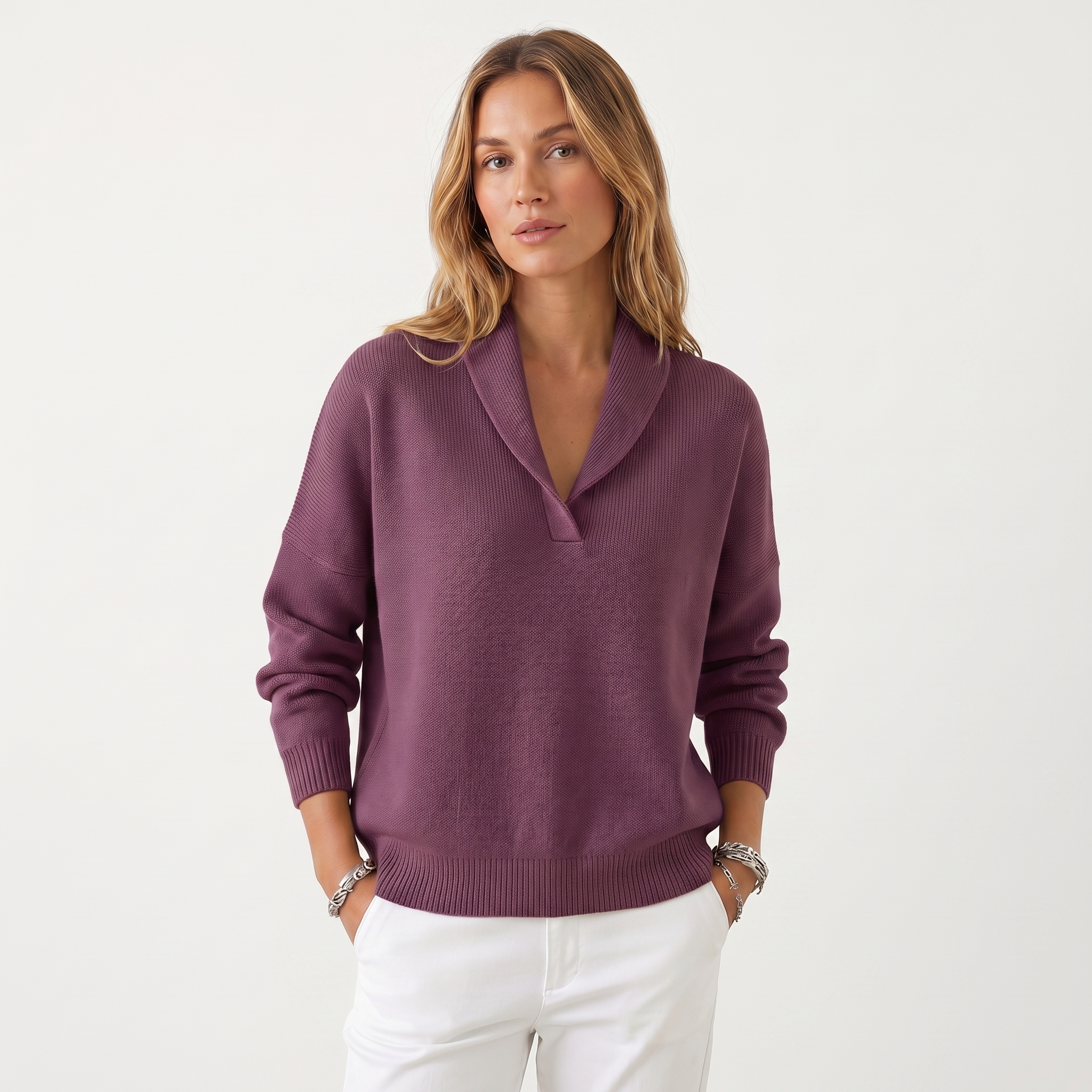 Amelia | Soft V Neck Knit Jumper