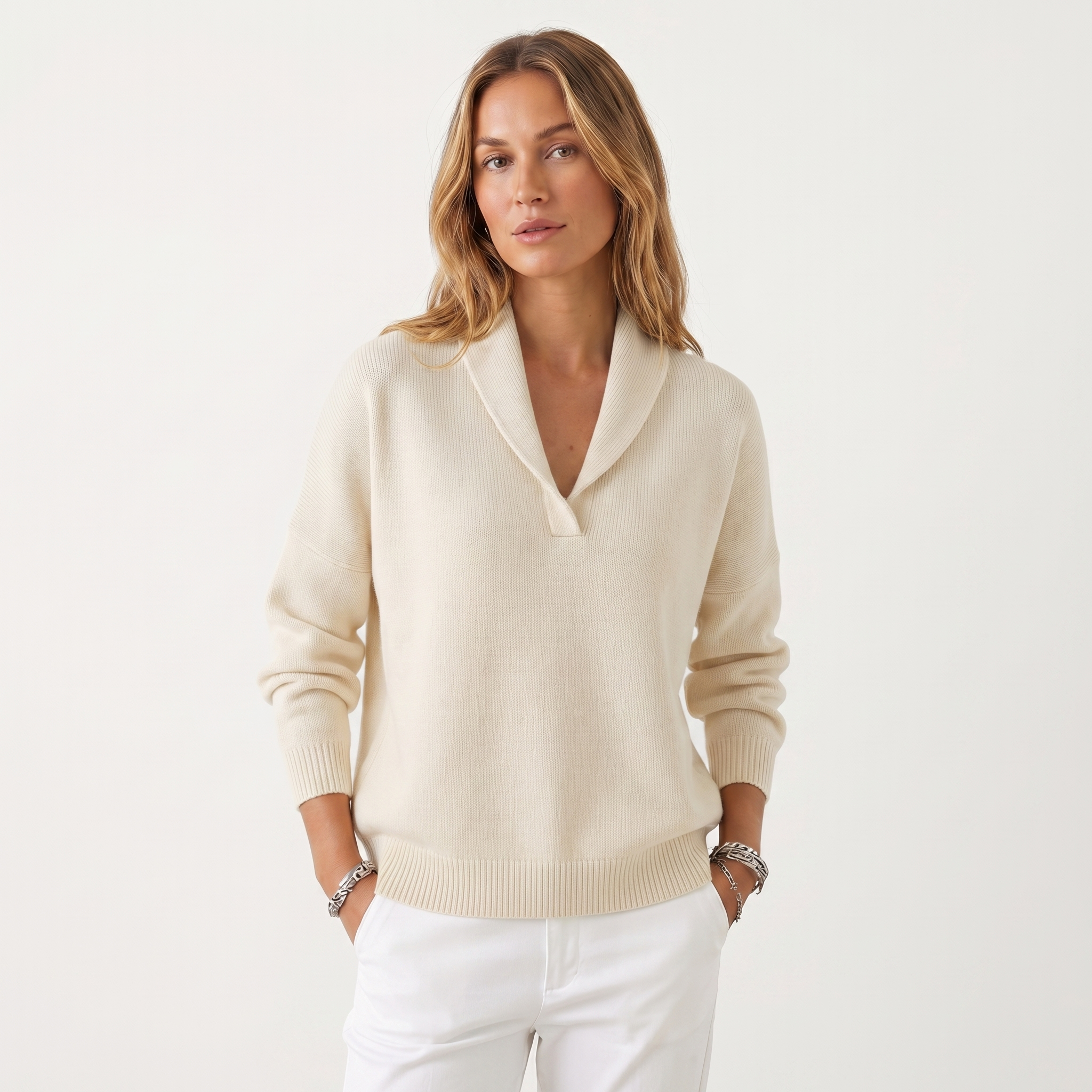 Amelia | Soft V Neck Knit Jumper
