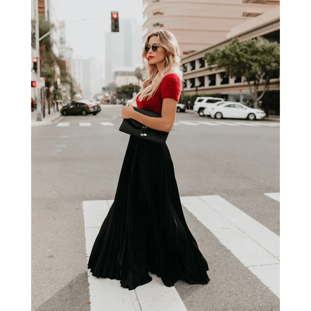 Chloe | High Waist Pleated Wide Leg Trousers