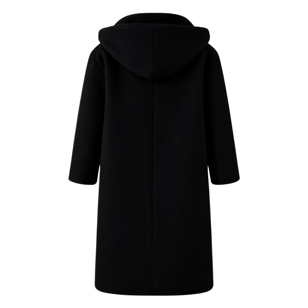 April | Hooded Double-Breasted Teddy Coat