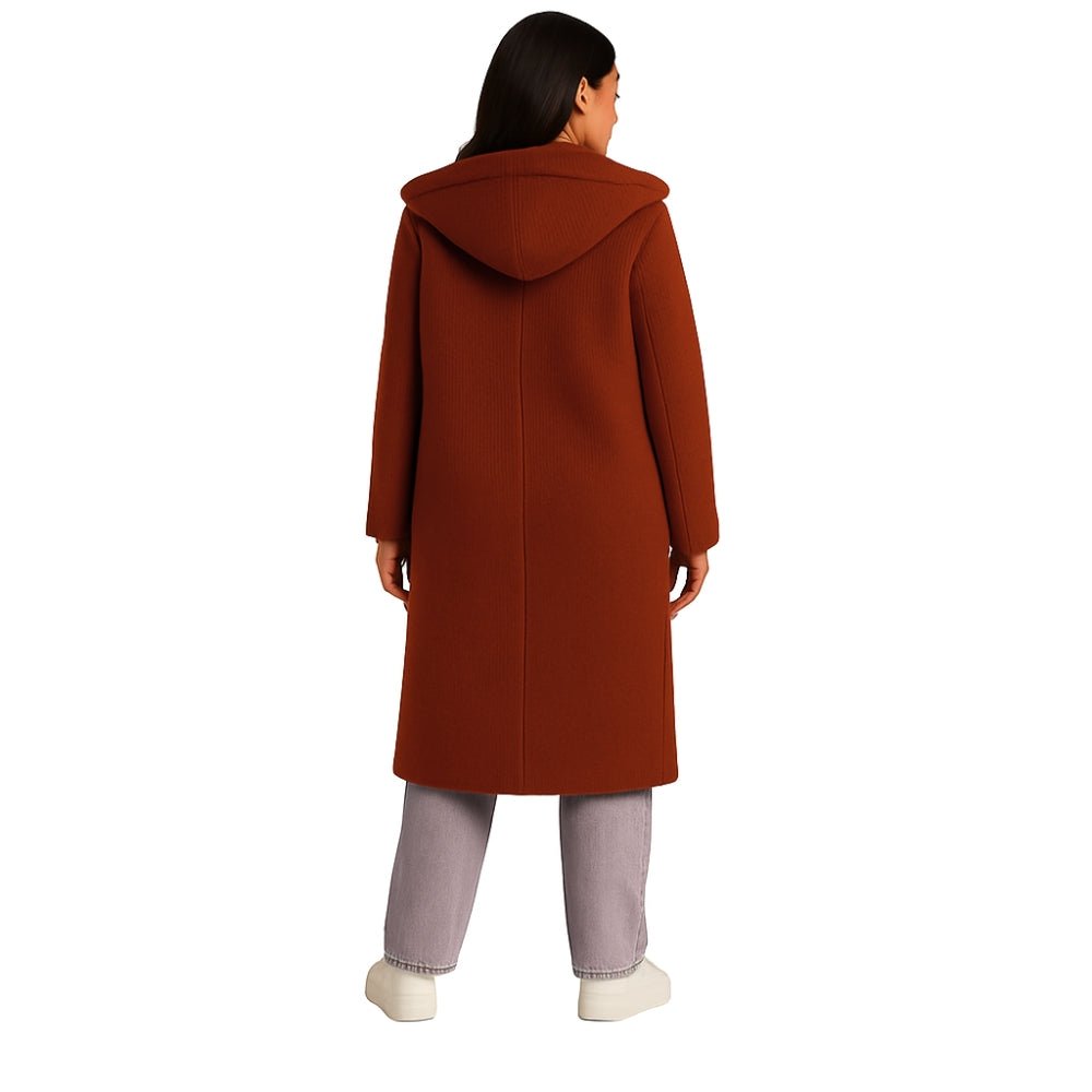 April | Hooded Double-Breasted Teddy Coat