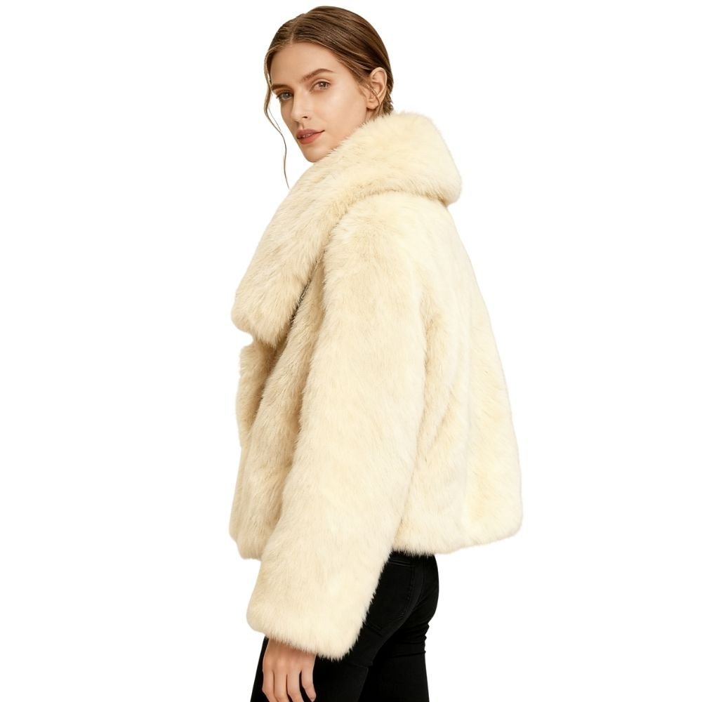 Collete | Shawl Collar Fur Jacket