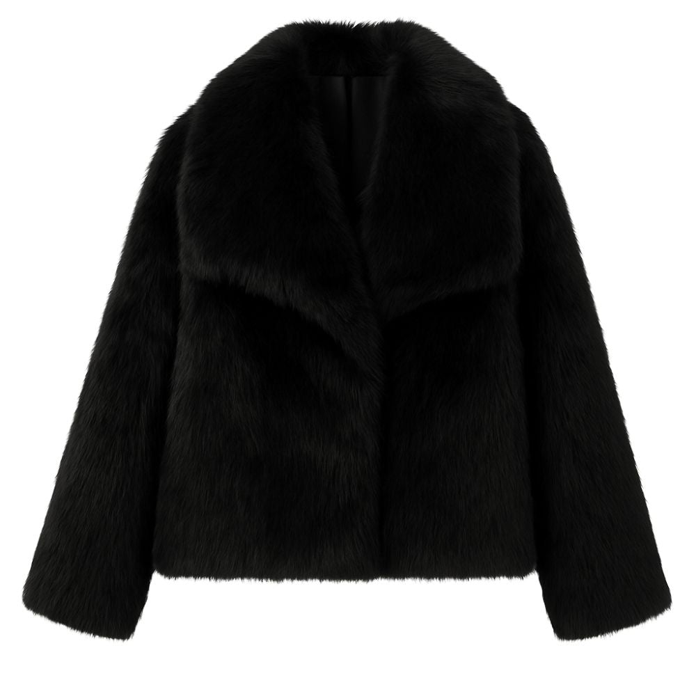 Collete | Shawl Collar Fur Jacket