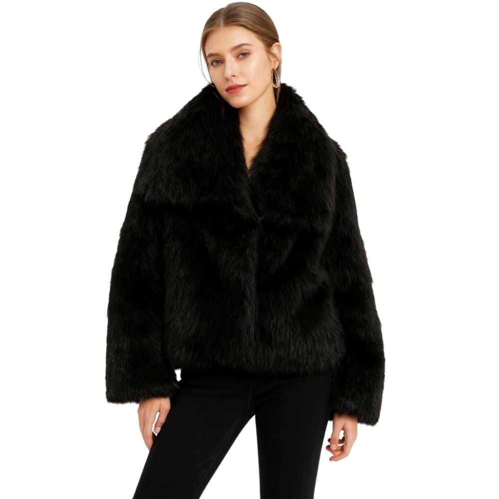 Collete | Shawl Collar Fur Jacket