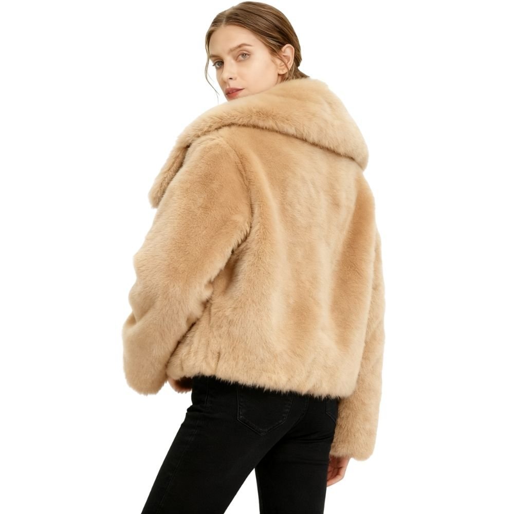 Collete | Shawl Collar Fur Jacket