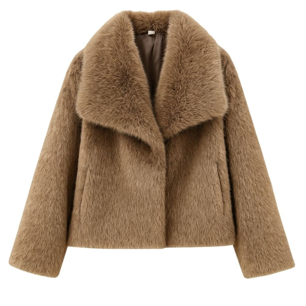 Collete | Shawl Collar Fur Jacket