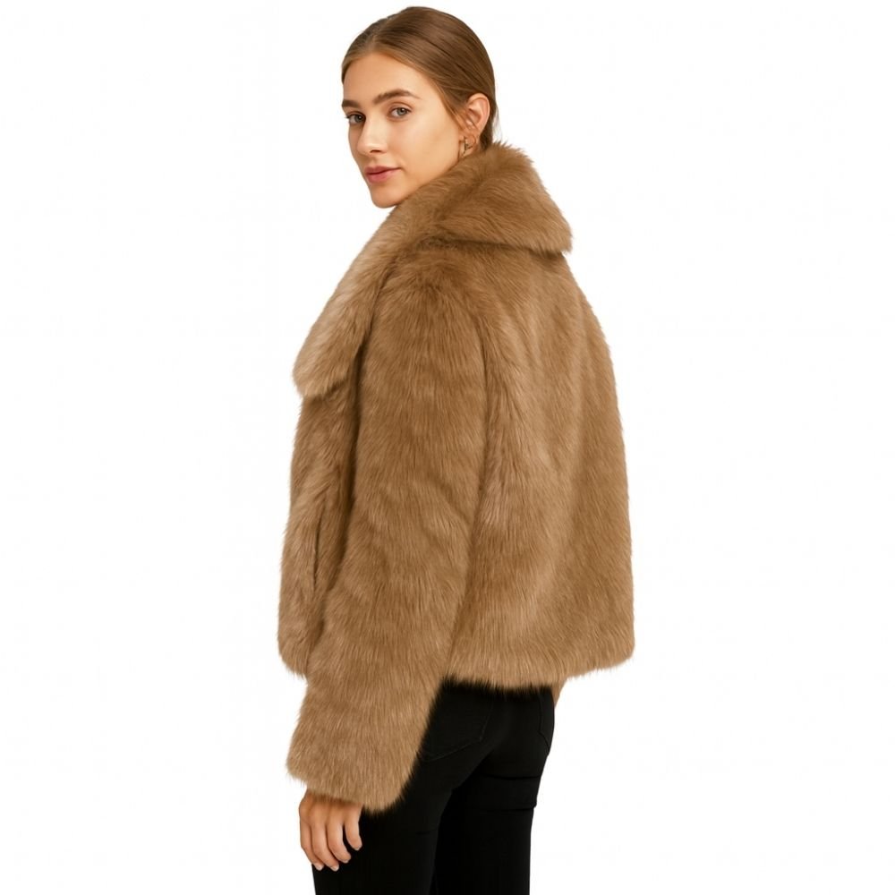 Collete | Shawl Collar Fur Jacket