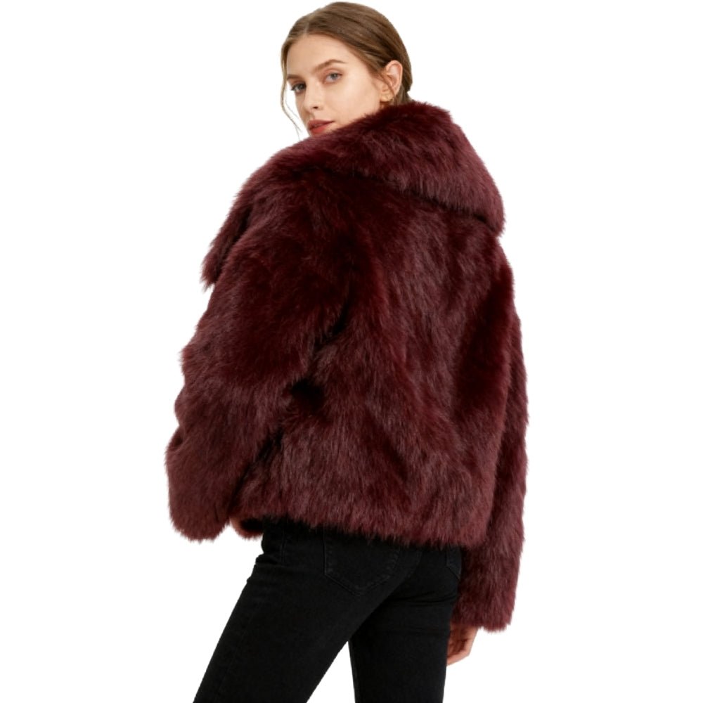 Collete | Shawl Collar Fur Jacket