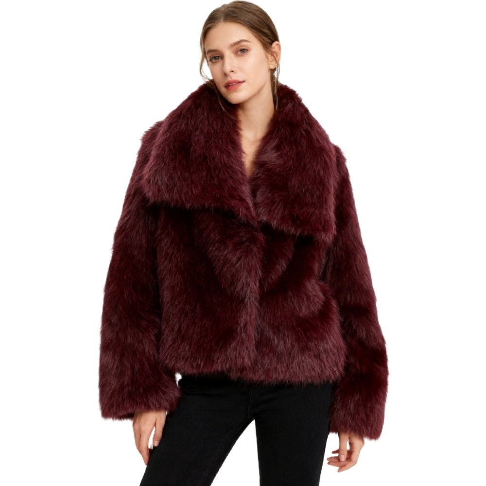 Collete | Shawl Collar Fur Jacket