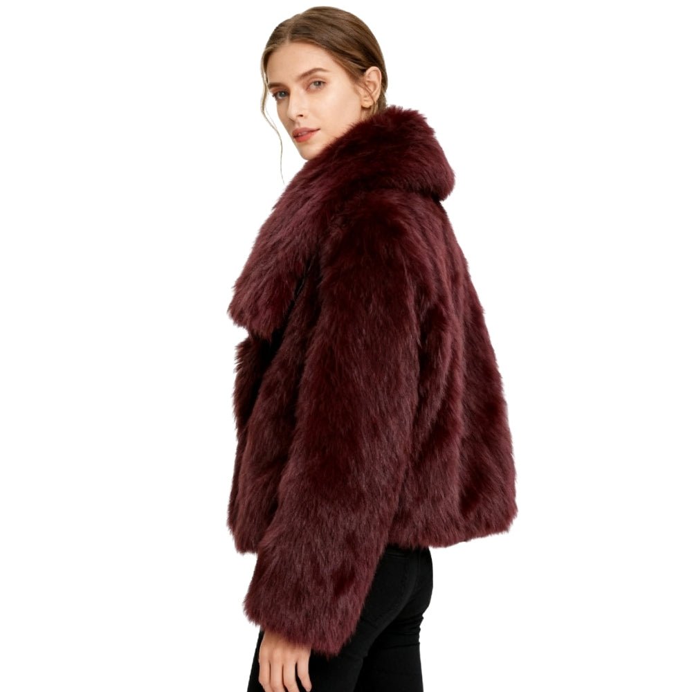 Collete | Shawl Collar Fur Jacket