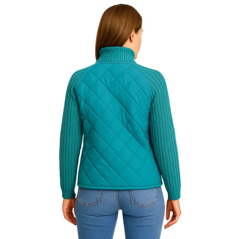 Mika | Quilted Knit-Sleeve Jacket