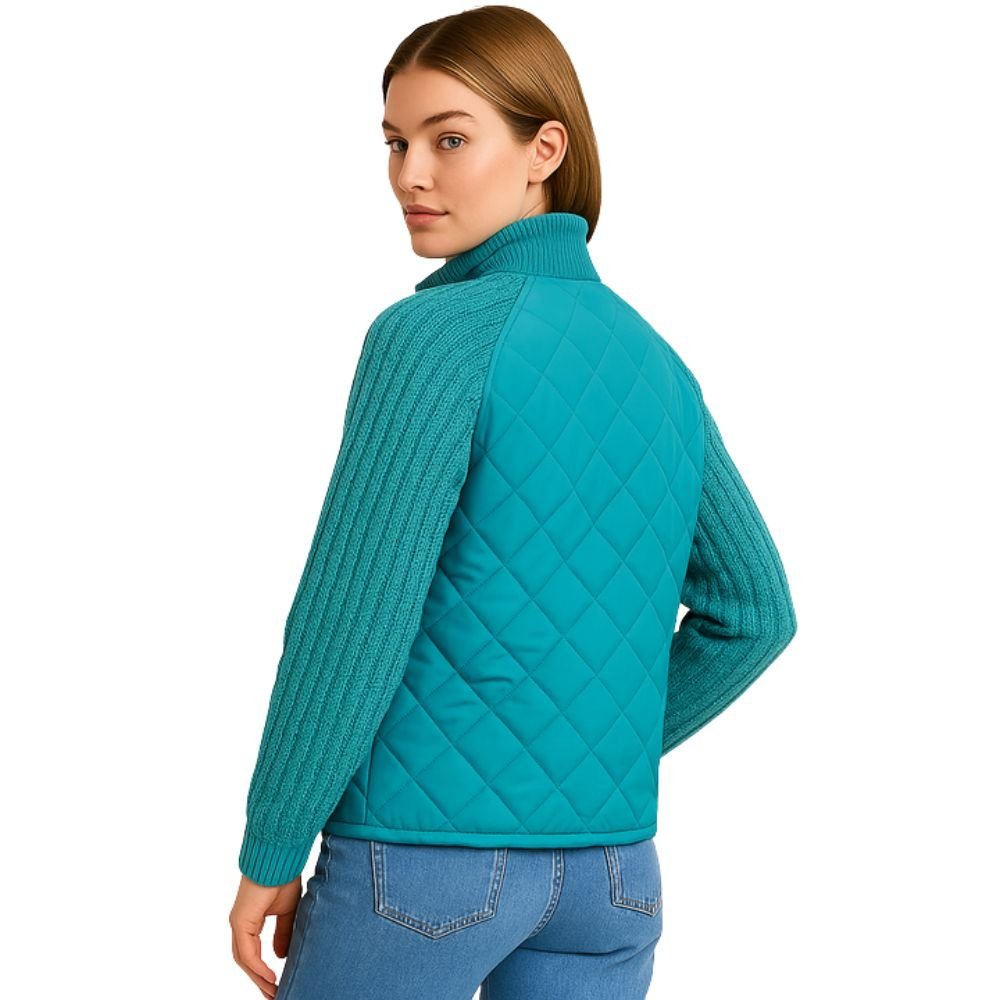 Mika | Quilted Knit-Sleeve Jacket