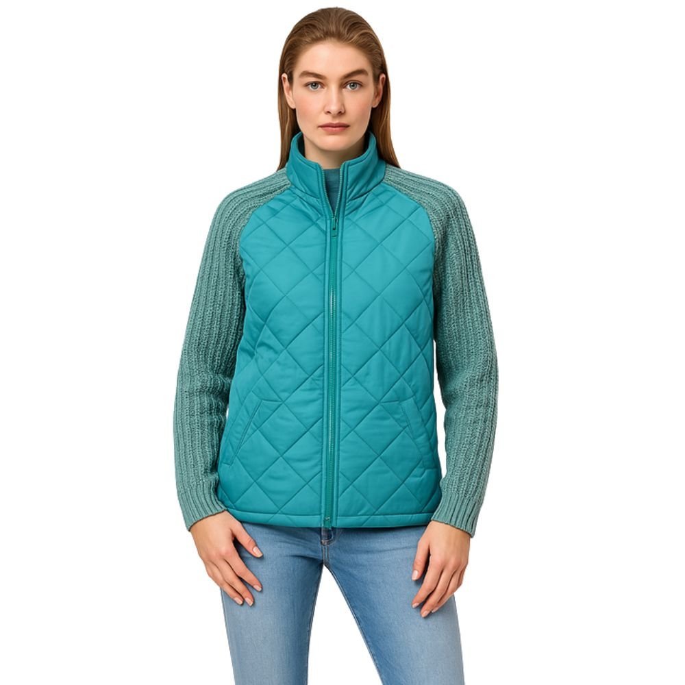 Mika | Quilted Knit-Sleeve Jacket