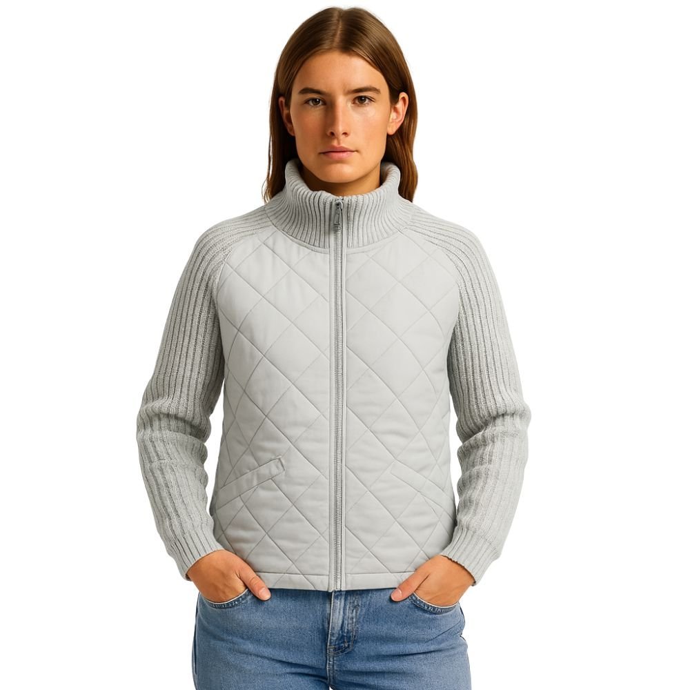 Mika | Quilted Knit-Sleeve Jacket