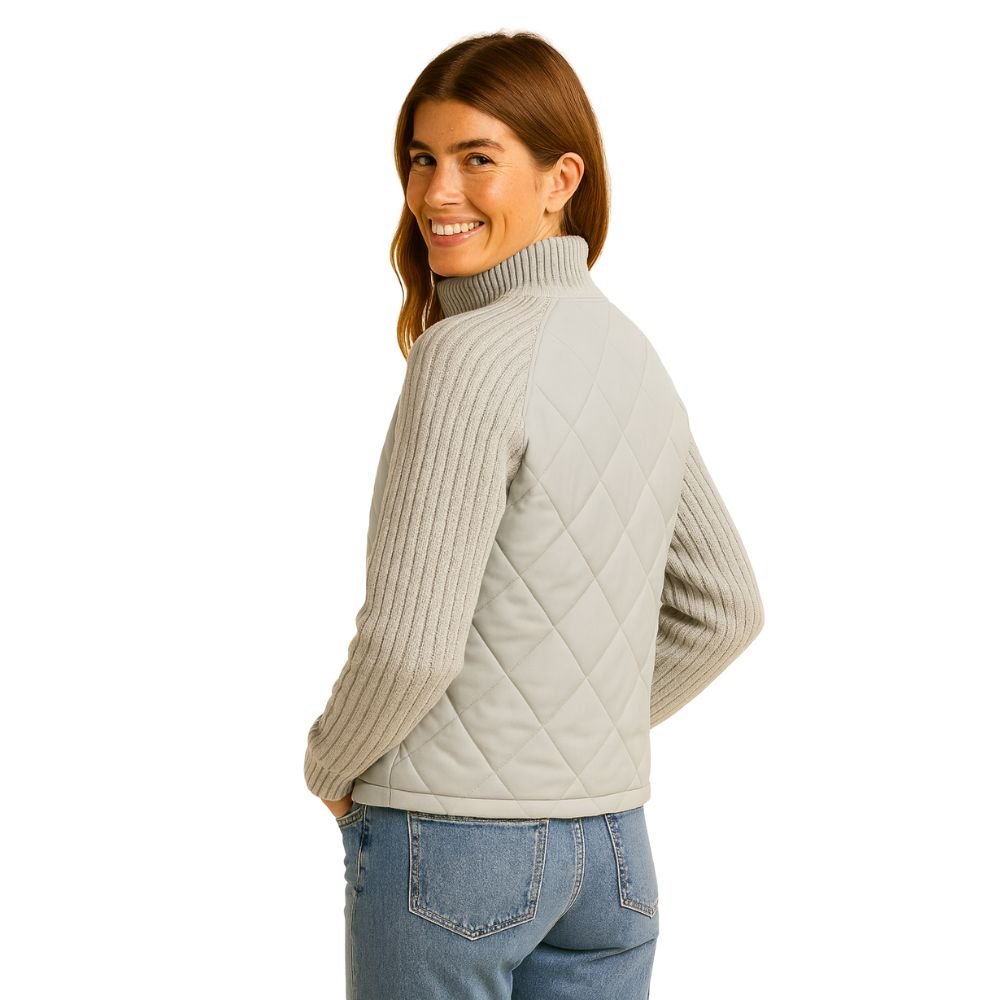 Mika | Quilted Knit-Sleeve Jacket