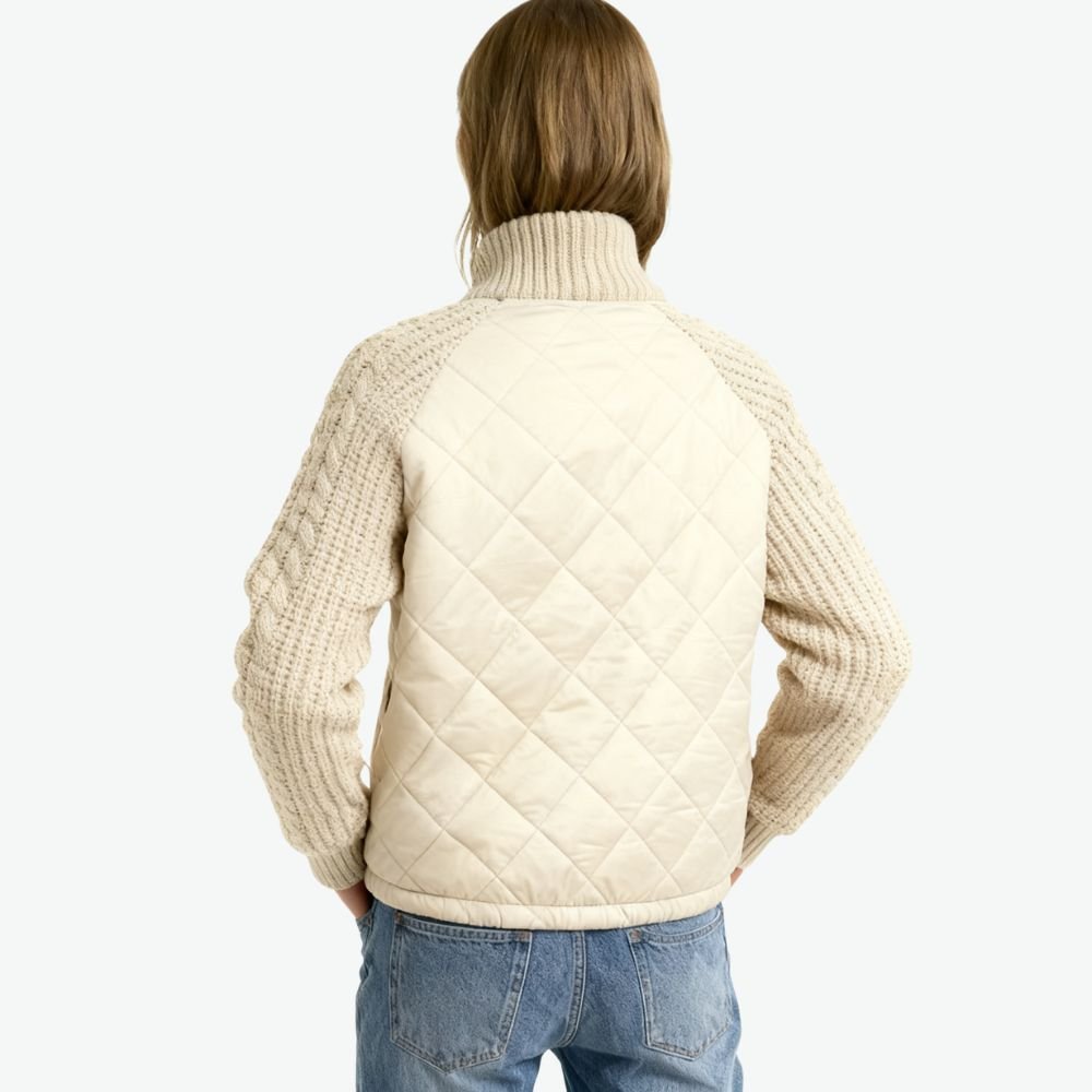 Mika | Quilted Knit-Sleeve Jacket
