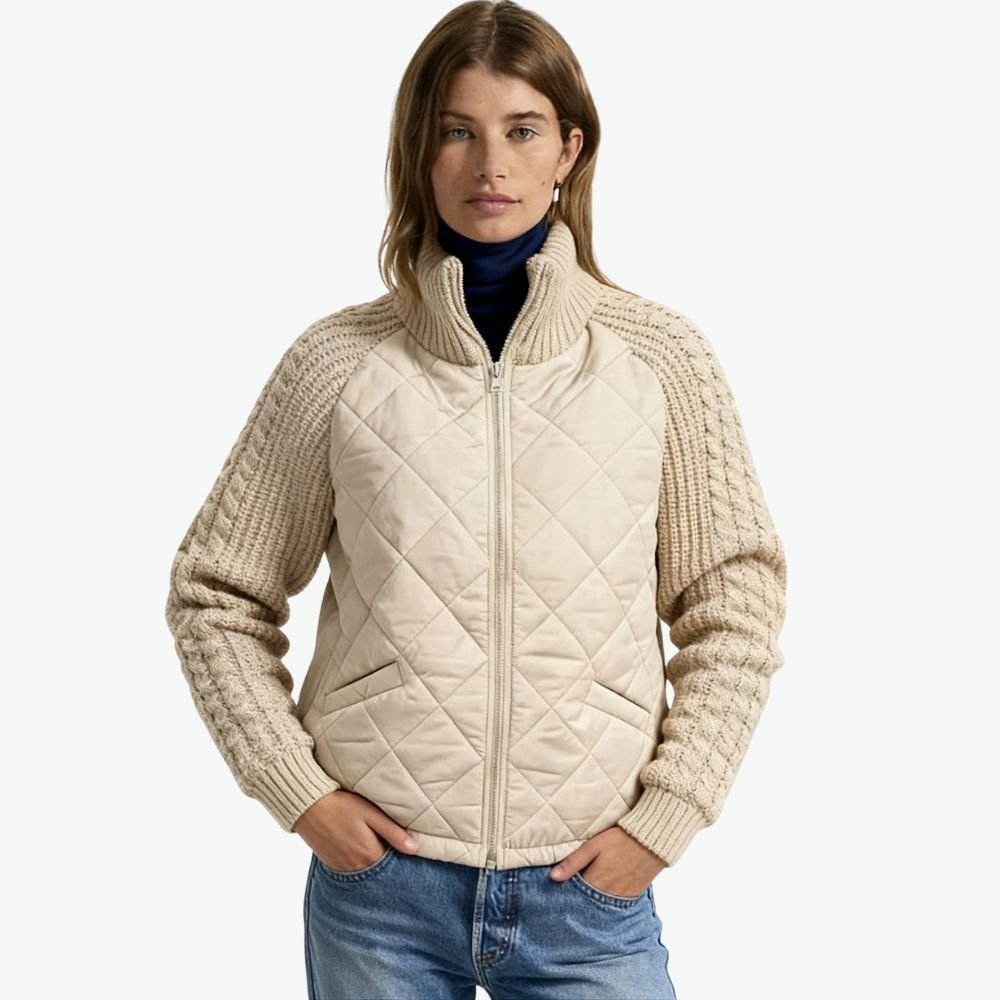 Mika | Quilted Knit-Sleeve Jacket