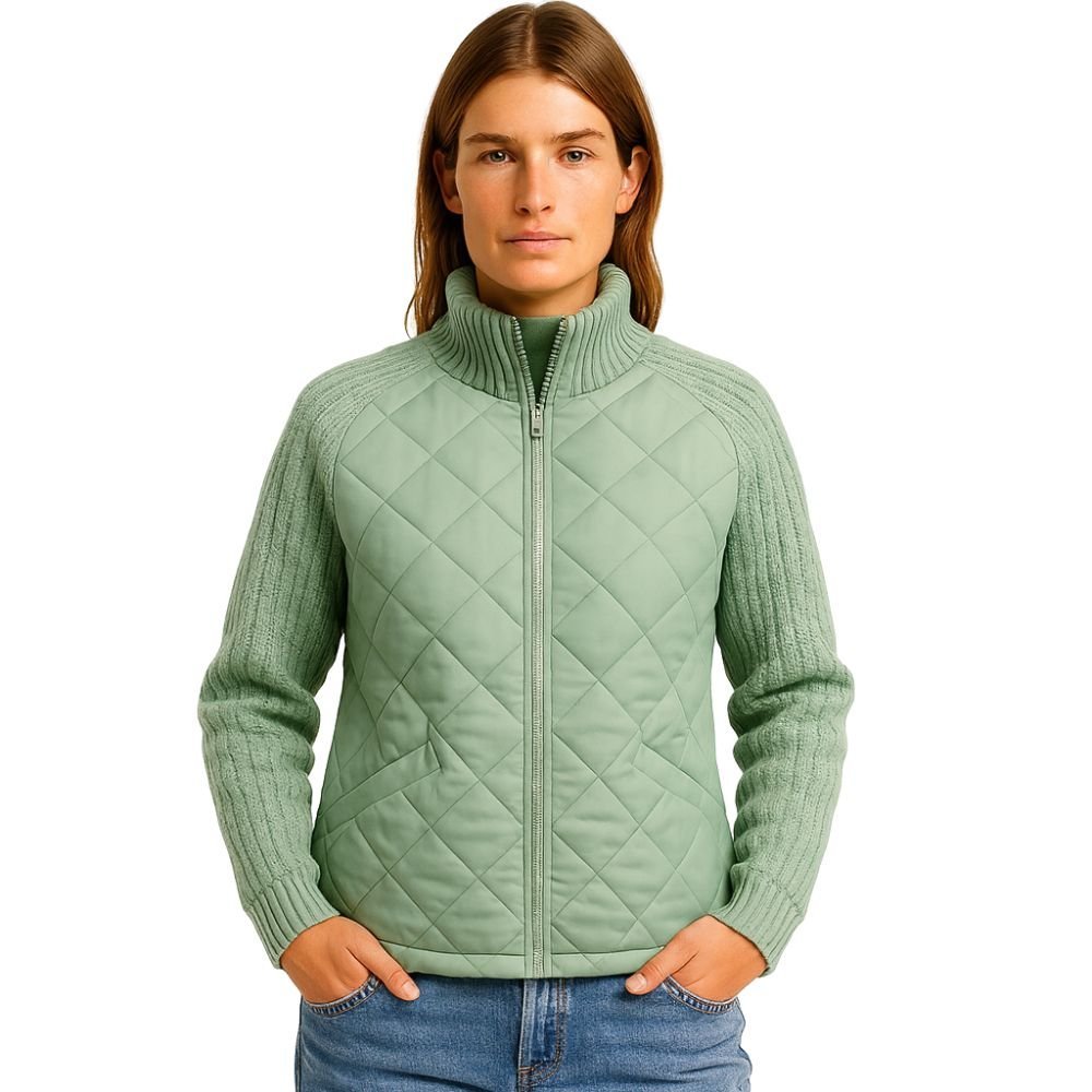 Mika | Quilted Knit-Sleeve Jacket