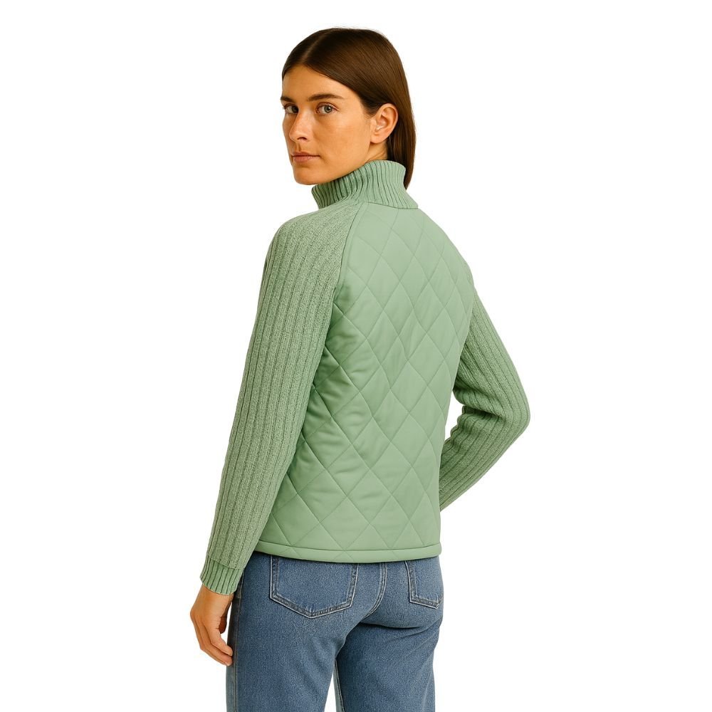 Mika | Quilted Knit-Sleeve Jacket