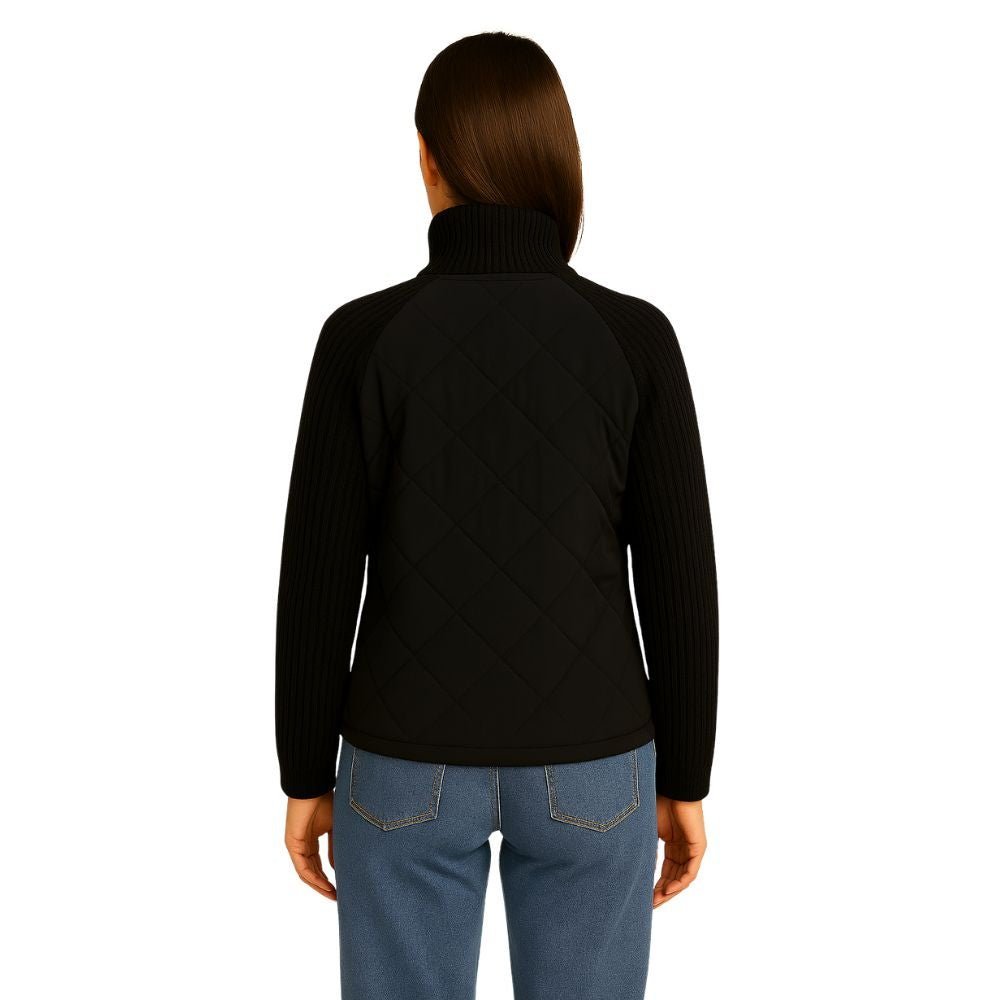 Mika | Quilted Knit-Sleeve Jacket