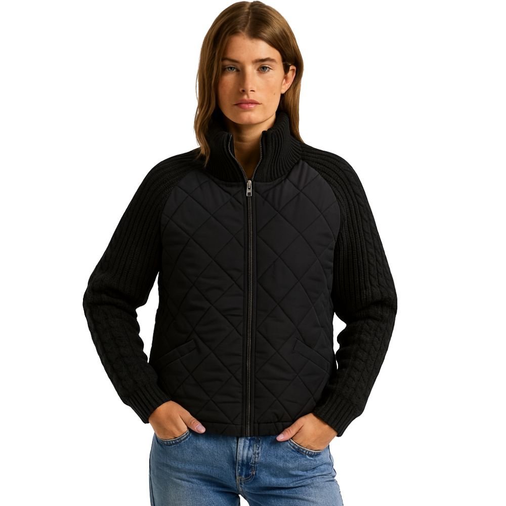 Mika | Quilted Knit-Sleeve Jacket