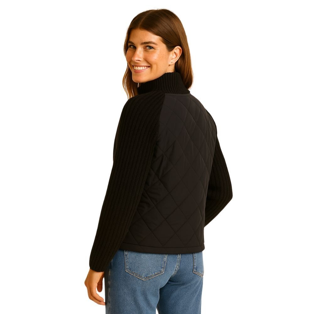 Mika | Quilted Knit-Sleeve Jacket