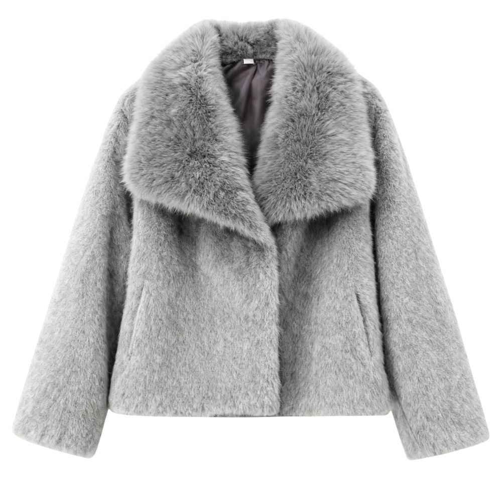 Collete | Shawl Collar Fur Jacket