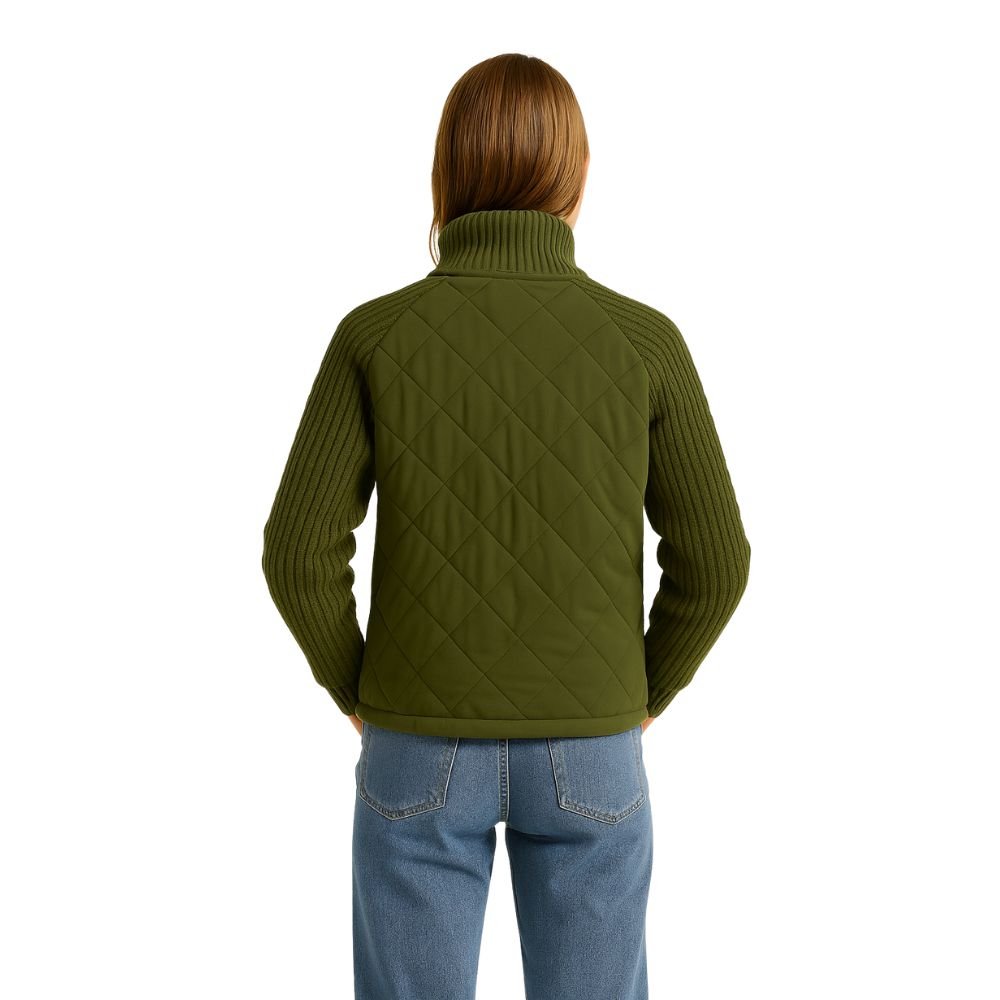 Mika | Quilted Knit-Sleeve Jacket