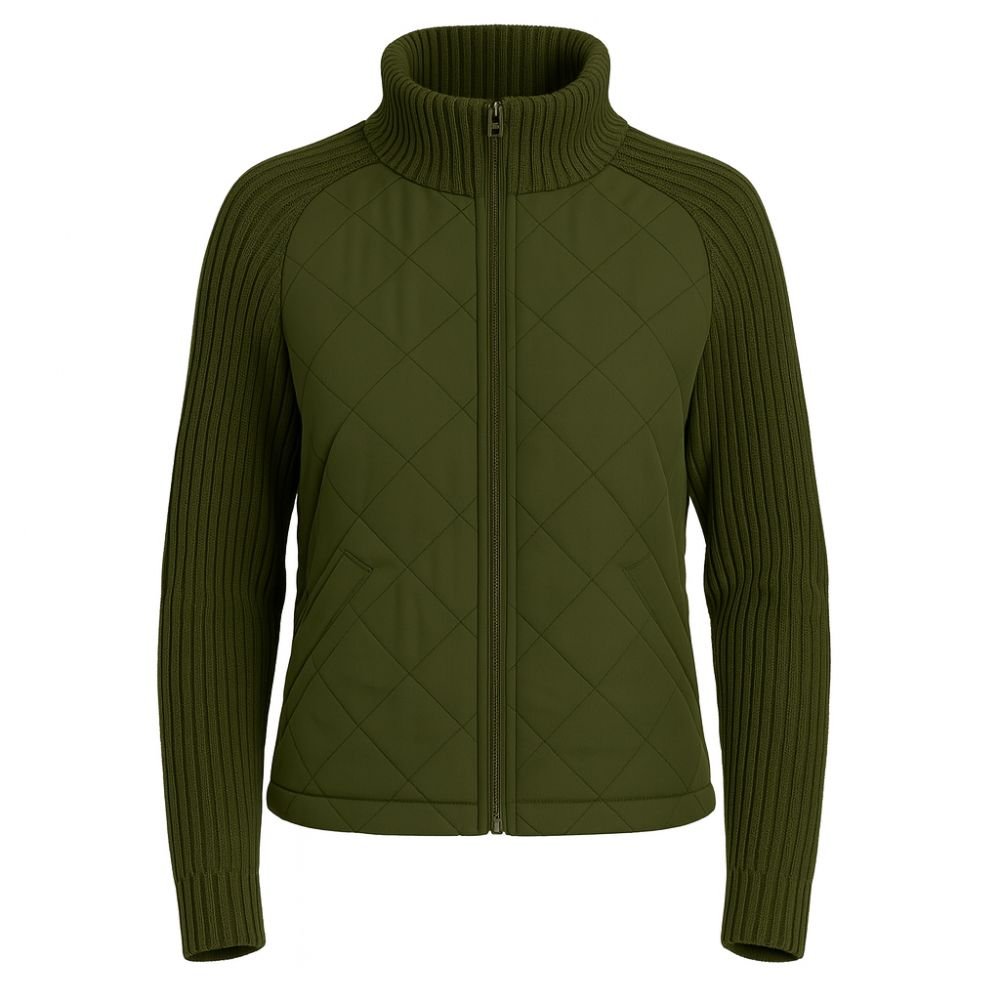 Mika | Quilted Knit-Sleeve Jacket