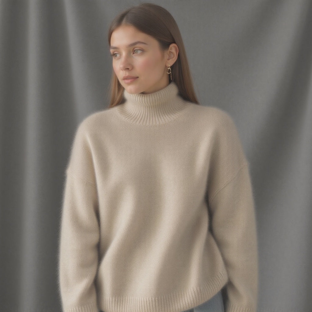 Eleanor | Oversized Turtleneck Knit Jumper