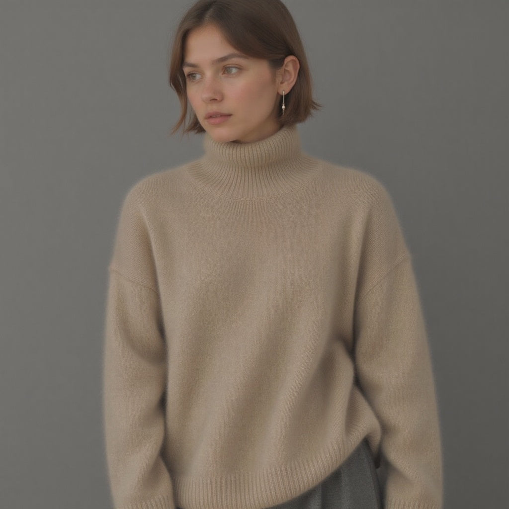 Eleanor | Oversized Turtleneck Knit Jumper